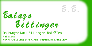 balazs billinger business card